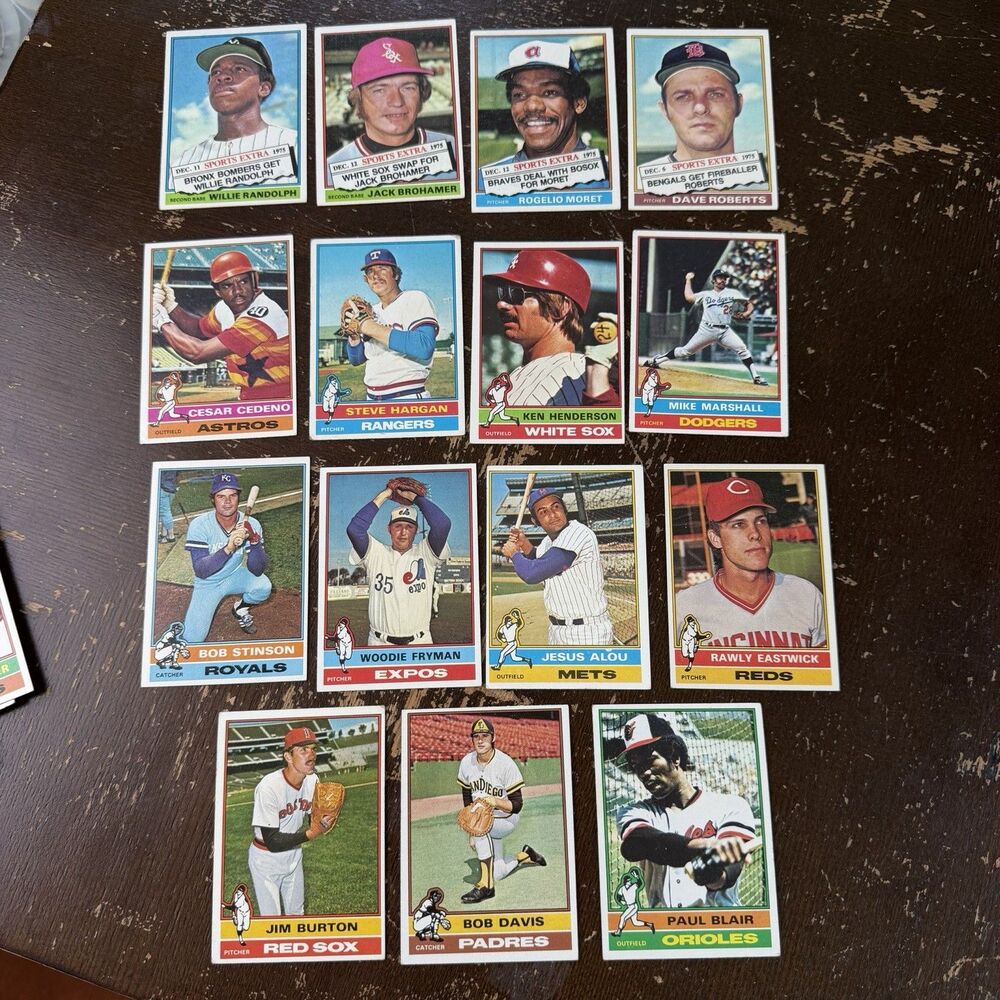 1970s Topps Baseball 100 + Card Lot w Sporting News All Time All Stars Gehrig - Picture 6 of 7